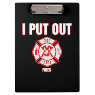 Porte-bloc Costume d'Halloween Funny pompier J'ai mis le feu