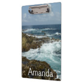 Porte-bloc Côte rocheuse d'Aruba et océan bleu (Gauche)