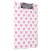 Porte-bloc Coton Candy Pink coeurs sur blanc (Swatch)