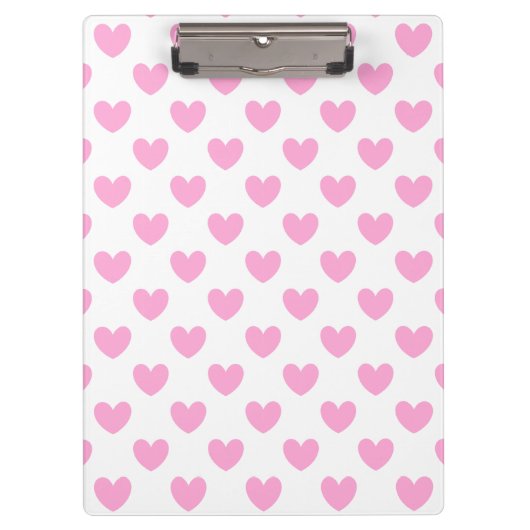 Porte-bloc Coton Candy Pink coeurs sur blanc (Devant)