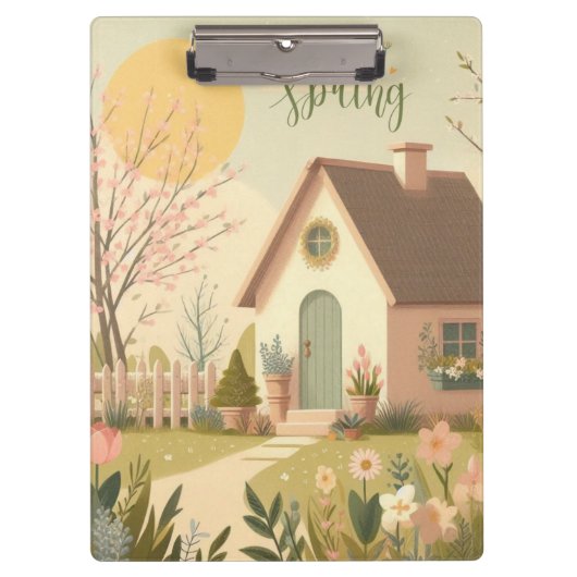 Porte-bloc Cottage fleuri/printanier (Devant)