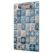 Porte-bloc Couche de flocons de neige bleu et blanc (Gauche)