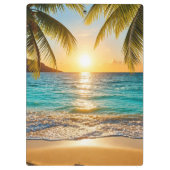 Porte-bloc Coucher de soleil à l'heure dorée Palm Beach (Dos)