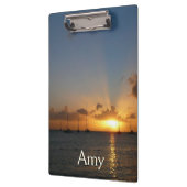 Porte-bloc Coucher de soleil avec voiliers Paysage tropical P (Gauche)