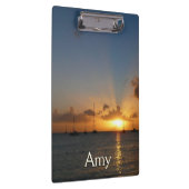 Porte-bloc Coucher de soleil avec voiliers Paysage tropical P (Swatch)