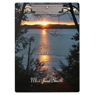 Porte-bloc Coucher de soleil sur le Porte - bloc du lac Fores