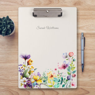Porte-bloc couleur aquarelle Fleur sauvage de prin