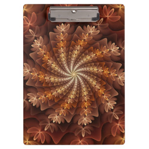 Porte-bloc Couleurs chaudes, motif d'art fractal moderne trip