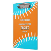 Porte-bloc Couleurs d'une équipe de baseball/softball avec no (Gauche)