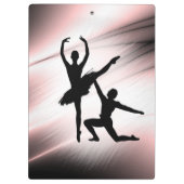 Porte-bloc Couple de danse de ballet accent rose (Dos)