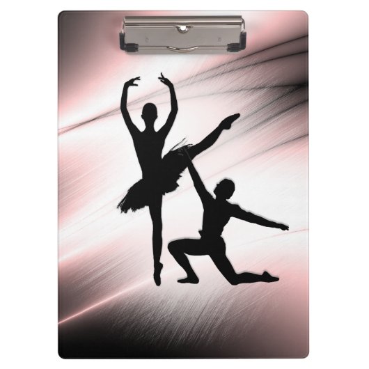 Porte-bloc Couple de danse de ballet accent rose (Devant)