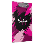 Porte-bloc Coups de pinceau nuances de rose chaud nom avec mo (Swatch)