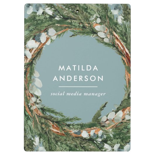 Porte-bloc Courbe botanique eucalyptus élégant et moderne (Dos)