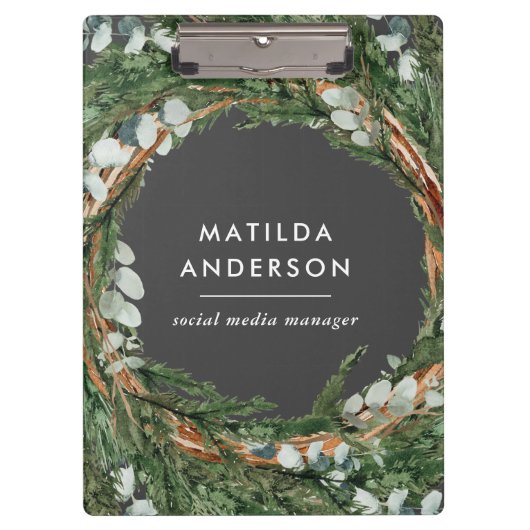 Porte-bloc Courbe botanique eucalyptus élégant et moderne (Devant)