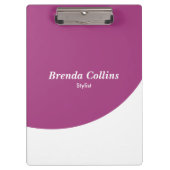 Porte-bloc Courbe violette et blanc (Devant)