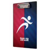 Porte-bloc Coureur ; rouge, blanc et bleu (Gauche)