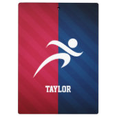 Porte-bloc Coureur ; rouge, blanc et bleu (Dos)