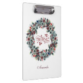 Porte-bloc Couronne de Noël Croire typographie monogramme (Swatch)