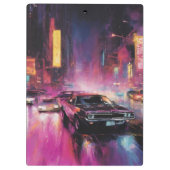 Porte-bloc Course de rue nocturne dans la ville animée (Dos)