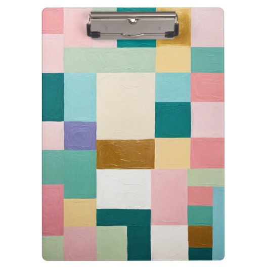 Porte-bloc Courte géométrique pastel (Devant)