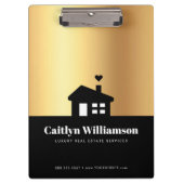 Porte-bloc Courtier immobilier Black Gold Agent Modern House (Devant)