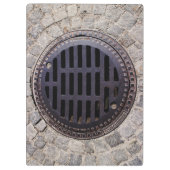 Porte-bloc Couvercle d'égout et route pavée (Dos)