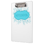 Porte-bloc Couverture de cahier floral bleu (Gauche)