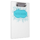 Porte-bloc Couverture de cahier floral bleu (Swatch)