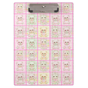 Porte-bloc Couverture ourson patchwork mignon sans couture