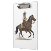 Porte-bloc Cow-boy sur un cheval (Gauche)