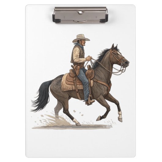Porte-bloc Cow-boy sur un cheval (Devant)