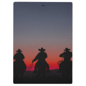 Porte-bloc cowboy au coucher du soleil (Dos)