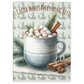 Porte-bloc Cozy Winter Cocoa Marshmallow Mug Scene (Dos)