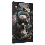 Porte-bloc Crâne avec serpent et fleurs (Swatch)