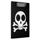 Porte-bloc crâne effrayant sur fond noir (Swatch)