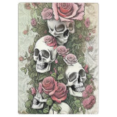 Porte-bloc Crâne et Rose (Dos)