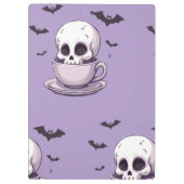 Porte-bloc Crâne Pastel Goth dans une tasse à thé (Dos)