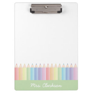 Porte-bloc Crayon Arc-en-Ciel Personnalisé Professeur