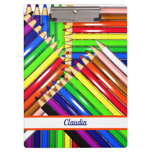 Porte-bloc crayons de couleur (Devant)