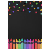 Porte-bloc Crayons noirs et étoiles Enseignant du programme (Dos)