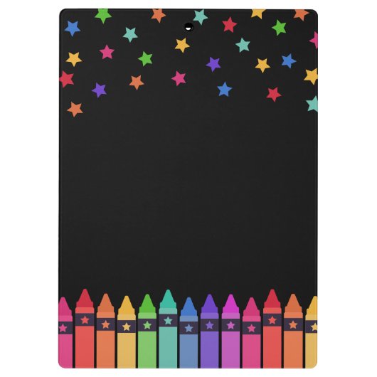 Porte-bloc Crayons noirs et étoiles Enseignant du programme (Dos)