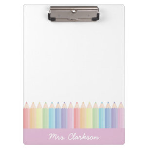 Porte-bloc Crayons Personnalisés de Couleur Rose Professeur