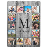Porte-bloc Create Your Custom Photo Collage Rustic Farmhouse (Dos)