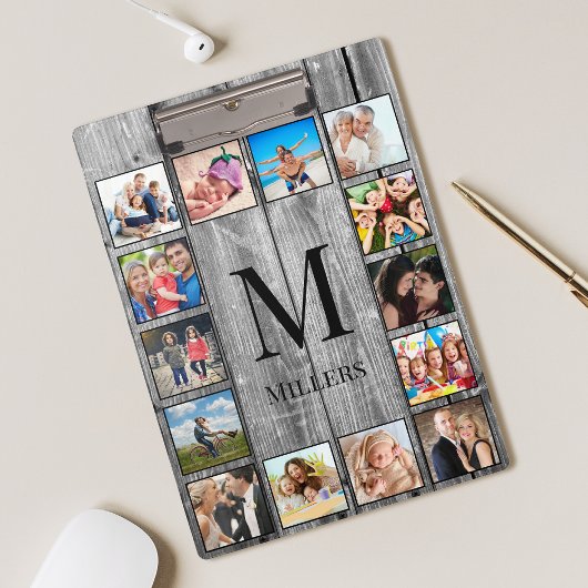 Porte-bloc Create Your Custom Photo Collage Rustic Farmhouse