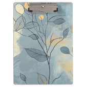 Porte-bloc Create Your Own Deep Blue Floral Minimalist (Devant)