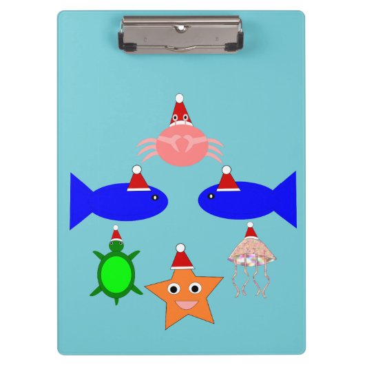 Porte-bloc Créatures de la mer de Noël (Devant)