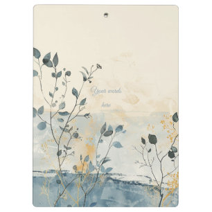 Porte-bloc Créez Votre Propre Floral Minimaliste Bleu Beige E