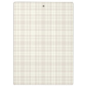 Porte-bloc Crème de plaid de tartan et no. 66 de beige (Dos)