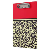 Porte-bloc Crème Rouge Léopard (Gauche)
