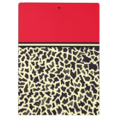 Porte-bloc Crème Rouge Léopard (Dos)